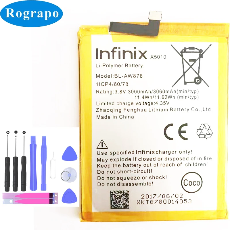 Новинка 100% 3060 мАч BL AW878 Сменный аккумулятор для Infinix Smart X5010 батареи сотовых