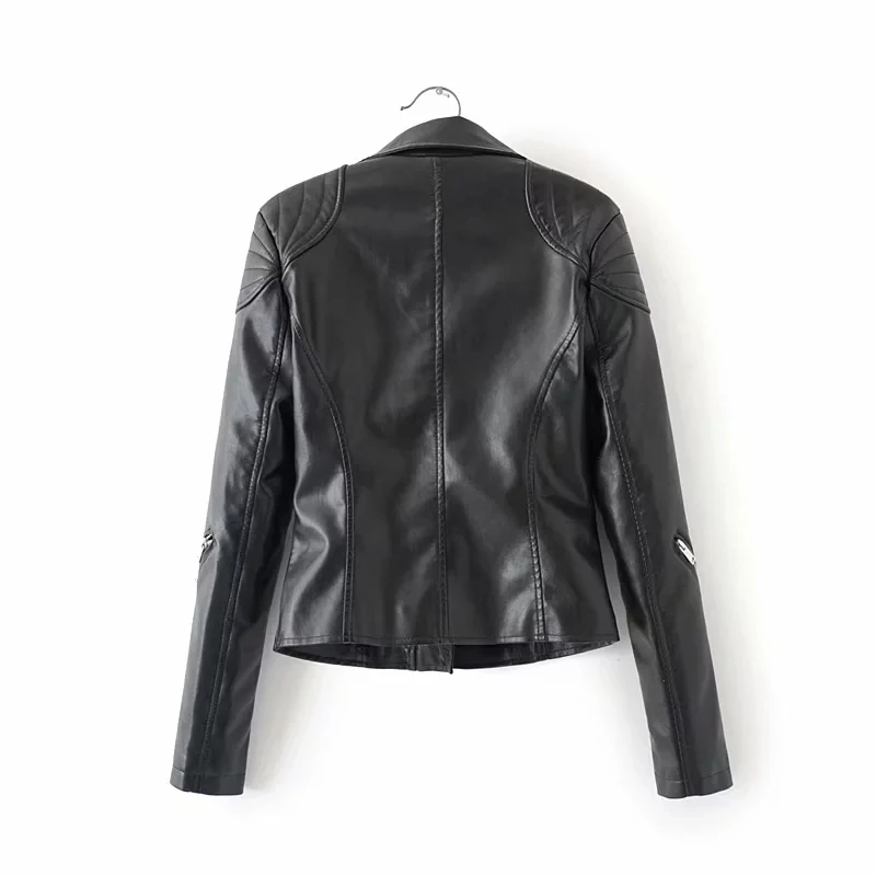 Винтажные женские Куртки из искусственной кожи офисные короткие бомберные