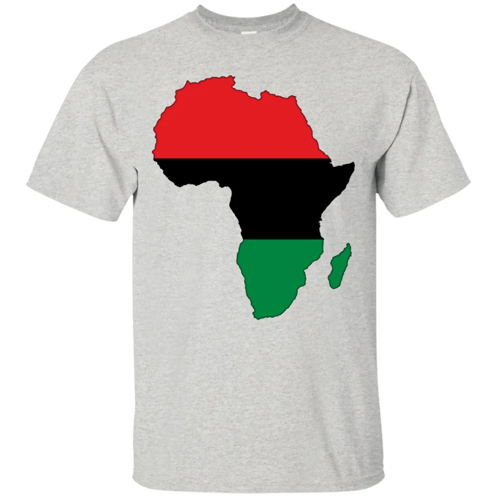 Pan Africa Flag and Contour Pride Футболка с флагом и континентом Новинка Лето 2019|Мужские