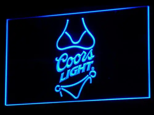 A119 светлое пиво Coors бикини бар Pub светодиодный неоновые световые знаки с