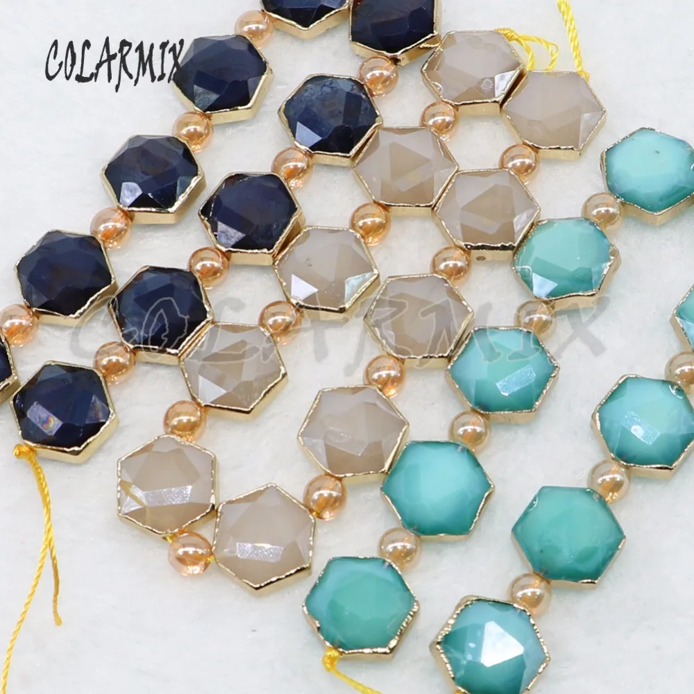 5 нитей геометрические бусины граненые кристаллы смешанные цвета 10 бусин нитка