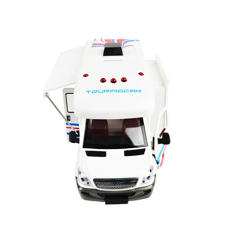 Holiday Motorhomes Morto Home Coach Toy Camper Van Model Diecast with light and sound Pullback 21CM |