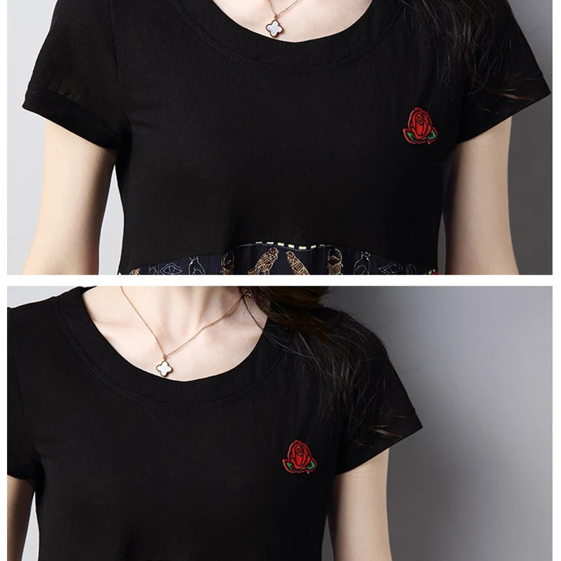 Женское облегающее платье с вышивкой и принтом 2019 хлопок|Женские платья| |