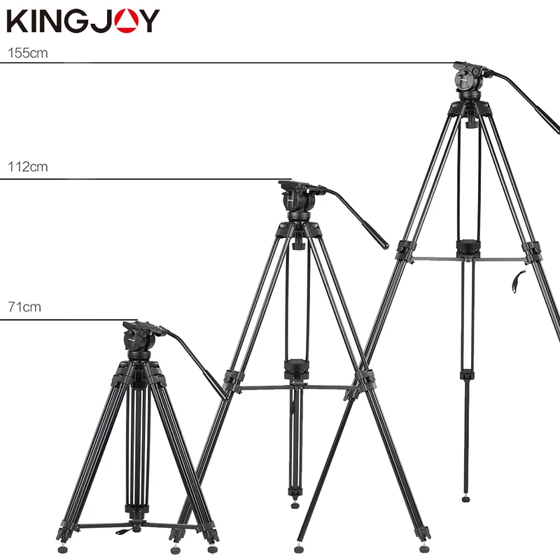 Скидка Kingjoy Vt-2500 Профессиональное освещение Вес Алюминий Камера штатив Стенд держатель стабильный жидкости демпфирования штатив Комплект для все...