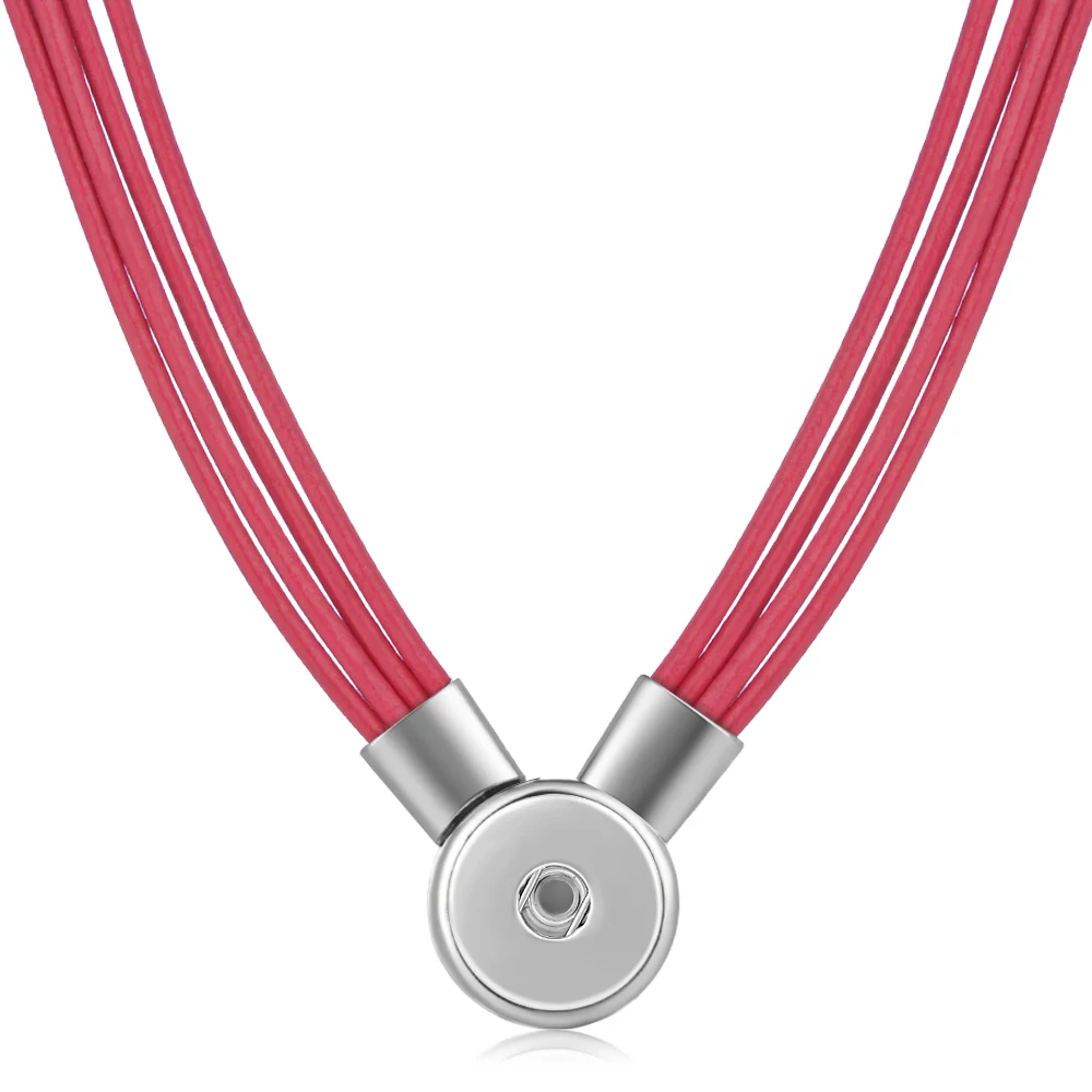 Ожерелье с подвеской из кожи Ginger Snap разноцветная Магнитная застежка на 18 мм