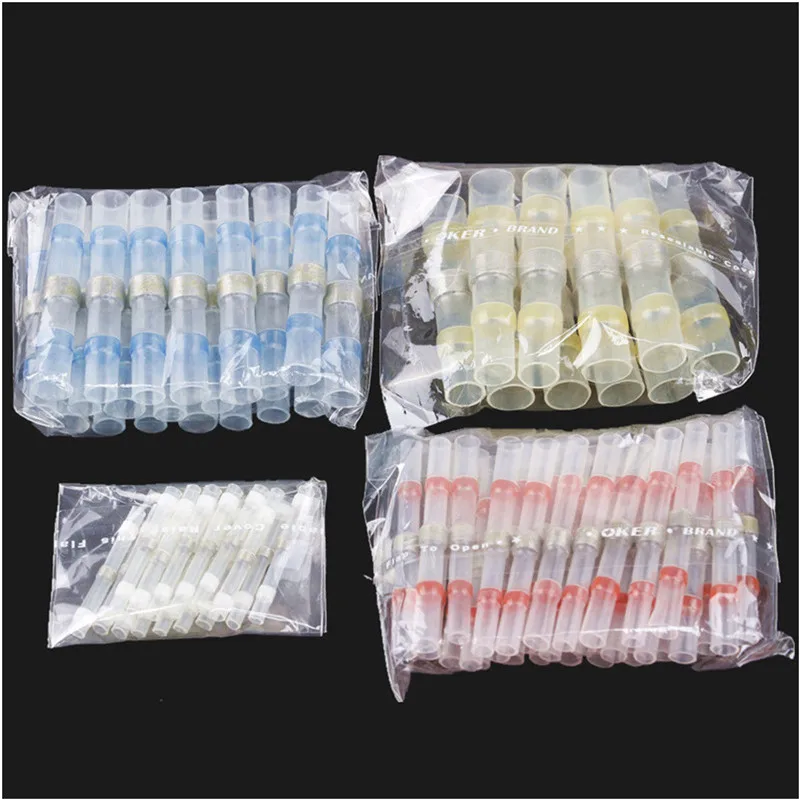 75 шт. термоусадочные стыковые клеммы соединитель для припоя водонепроницаемые