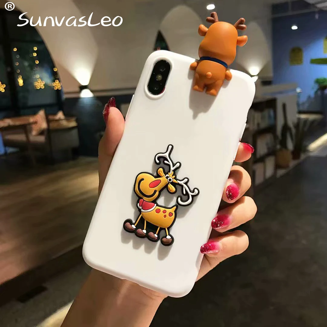 Белый Рождественский Мягкий ТПУ силиконовый чехол для huawei mate 9 10 P20 Pro Lite P10 Y5II Y6II P Smart Honor 8 9 Y9 - Цвет: Белый