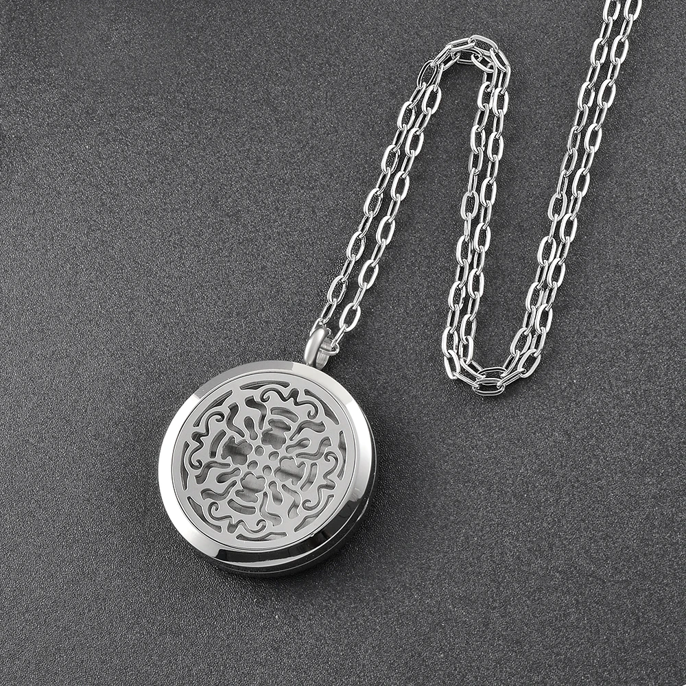 Ароматерапия с узором из нержавеющей стали IJP0147 памятный кулон эфирные масла