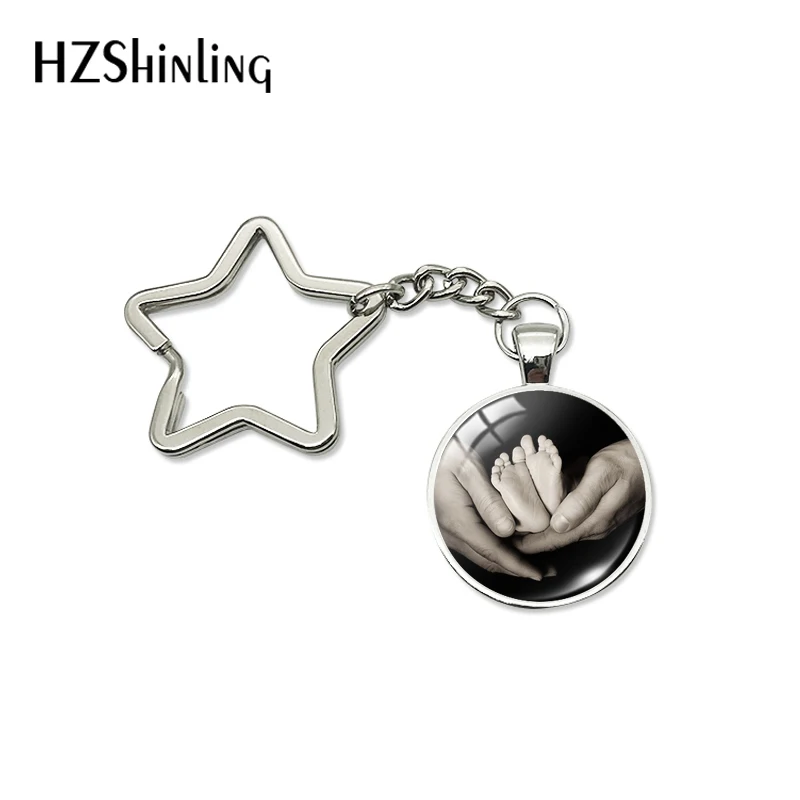 Новинка 2019 кулак малыша руки и ноги брелок звезда мама папа любят вас подарки