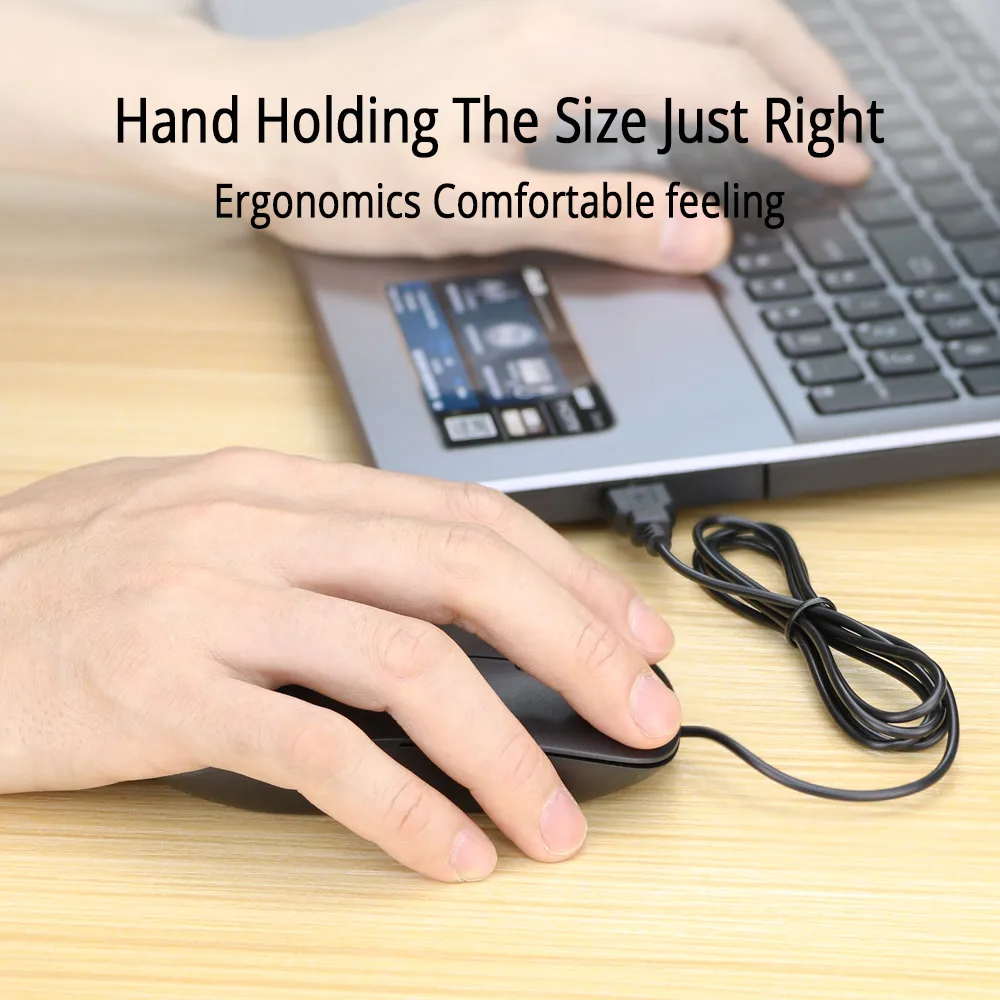 Мышь Ультра тонкая игровая мышь проводная USB геймерская для игрового компьютера
