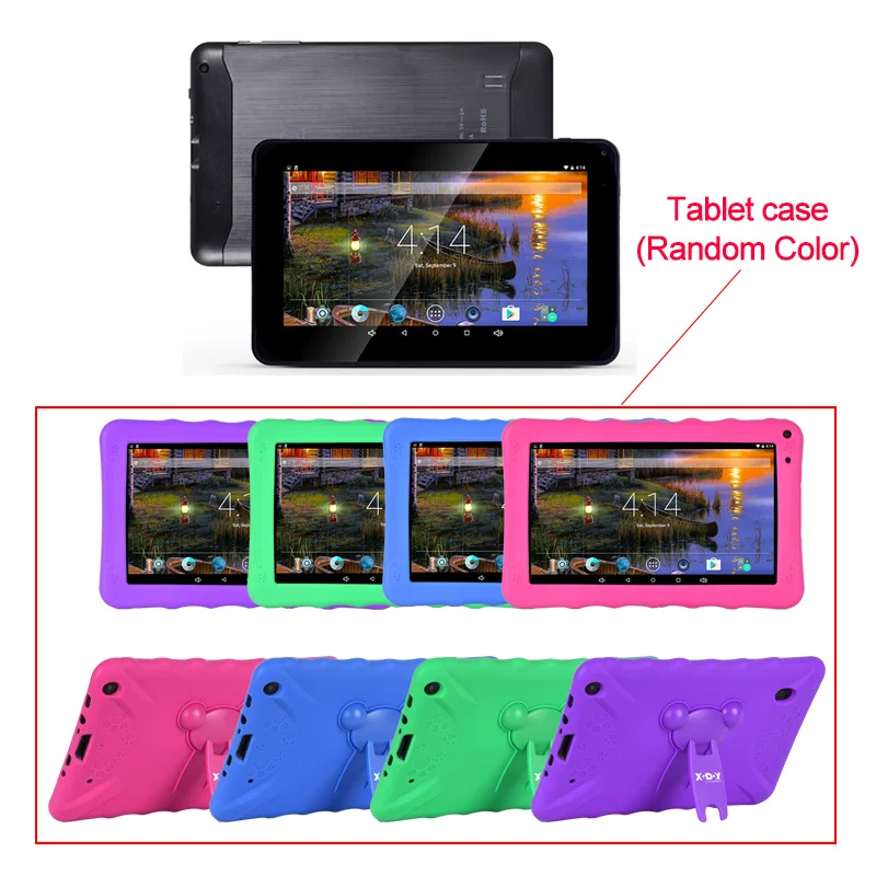 Add Case-Random Colo XGODY T901 9 дюймовый планшетный ПК Android 6,0 четырехъядерный 1 ГБ 16 ГБ 800*480 HD Двойная камера WiFi Bluetooth планшеты с 32 Гб TF карта - Комплект: Add Case-Random Colo