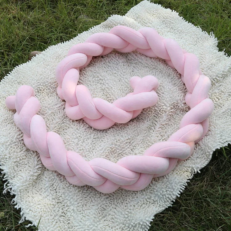 Скандинавский декор плетеная детская подушка бампер для кроватки с узлом