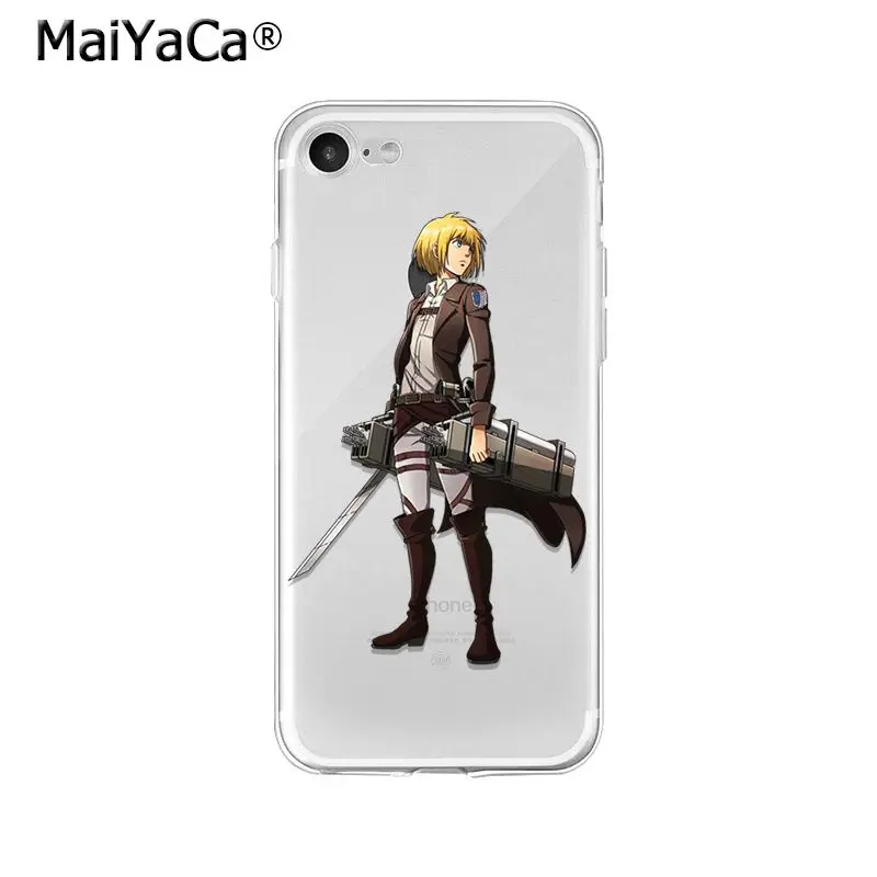 Мягкий ТПУ чехол MaiYaCa Attack on Titan для iPhone 6S 6plus 7 7plus 8 8Plus X Xs MAX 5 5S XR|Чехлы-накладки| |