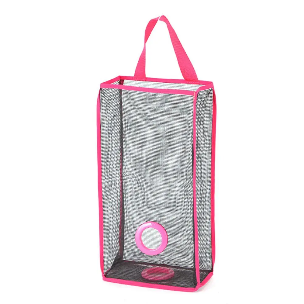 Hanging Mesh Garbage Bag Organizer Dispenser Kitchen Wall Mount Reusable Grocery Bags Holder Net Trash Storage | Дом и сад