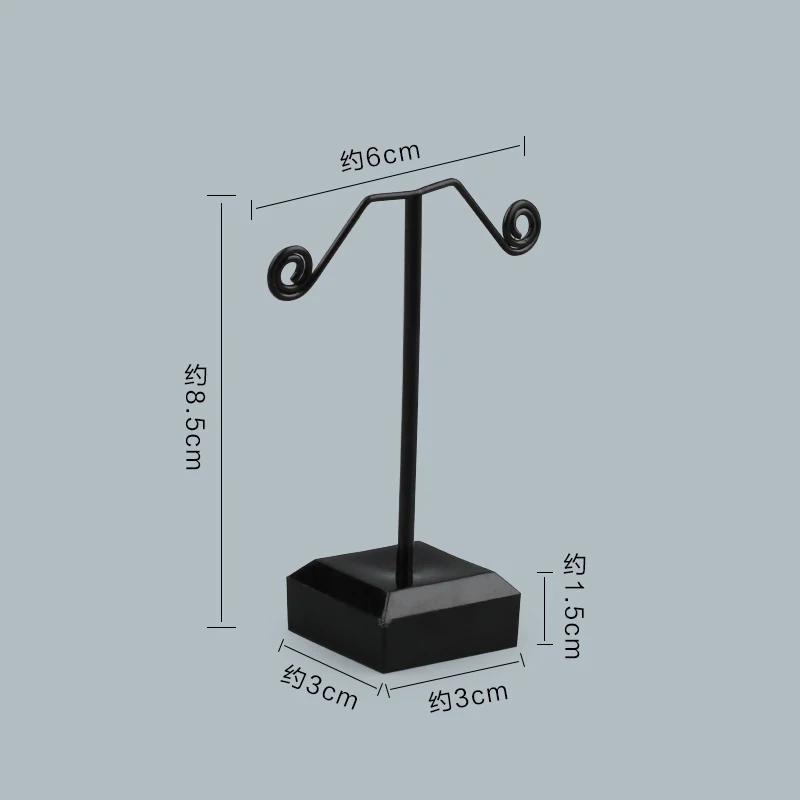 

Acrylic wrought iron metal earring display stand, jewellery counter display props, two-color optional