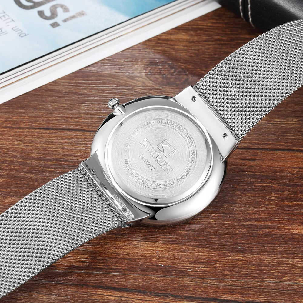 Новые модные наручные мужские часы Wach кварцевые с ультра тонким циферблатом топ