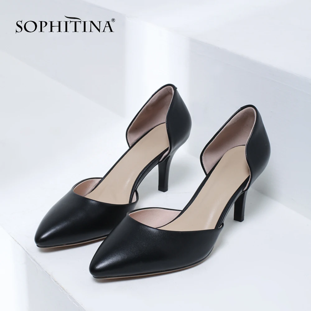 SOPHITINA/Новые Модные женские босоножки из натуральной кожи без застежки