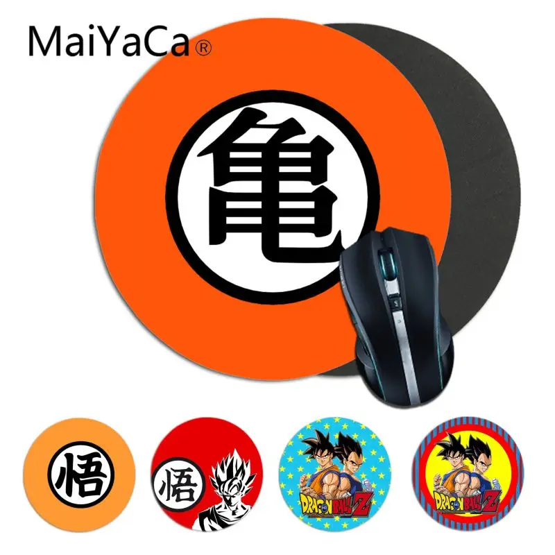 Maiyaca Dragon Ball DBZ Goku логотип DIY Дизайн Шаблон игра круглый коврик для мыши игровая мышь подкладка для коврика для ноутбука Ноутбук для геймеров коврик для стола