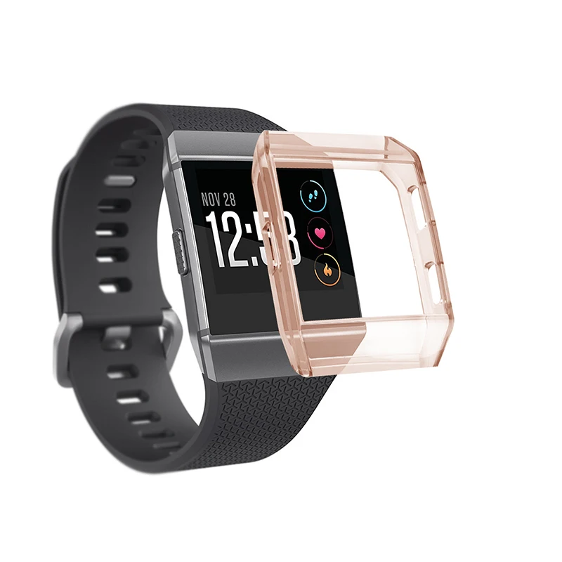 Colorful Silicone Frame Skin Cover Case Protective Guard Shell For Fitbit Ionic Smart Watch Band Screen Protector | Наручные часы