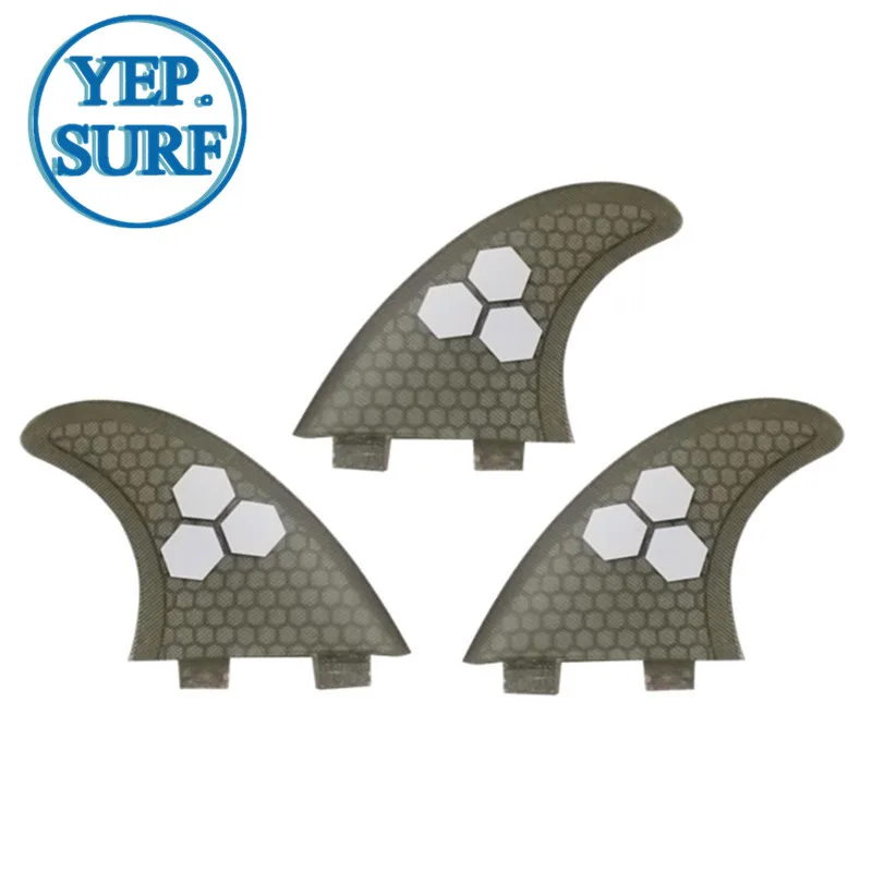Светло-зеленый Barbatanas quilhas de Surf FCS G5 стекловолокно фасетчатый Киль вспомогательная доска плавник три набора из углеродного волокна плавники для серфинга - Цвет: Светло-зеленый