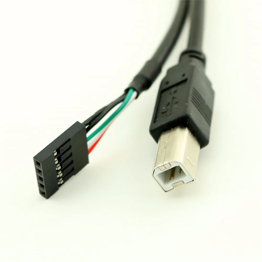 1 шт. 50 см USB 2,0 Тип B штекер для Dupont 5 Pin клемма женского типа адаптер материнской платы кабель для принтера