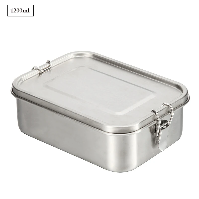 KT161 Bento Ланч-бокс 304 класса, контейнер для еды из нержавеющей стали, Силиконовое уплотнительное кольцо, аксессуары для хранения рисовых тарелок с 3 отделениями - Цвет: KT161