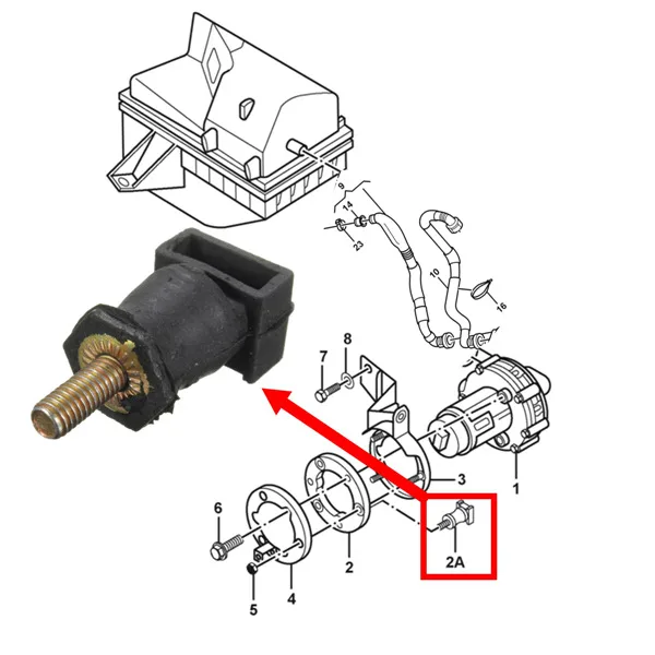 Дополнительный воздушный насос резиновое Крепление для VW Beetle Golf Jetta 99 06 06A133567A