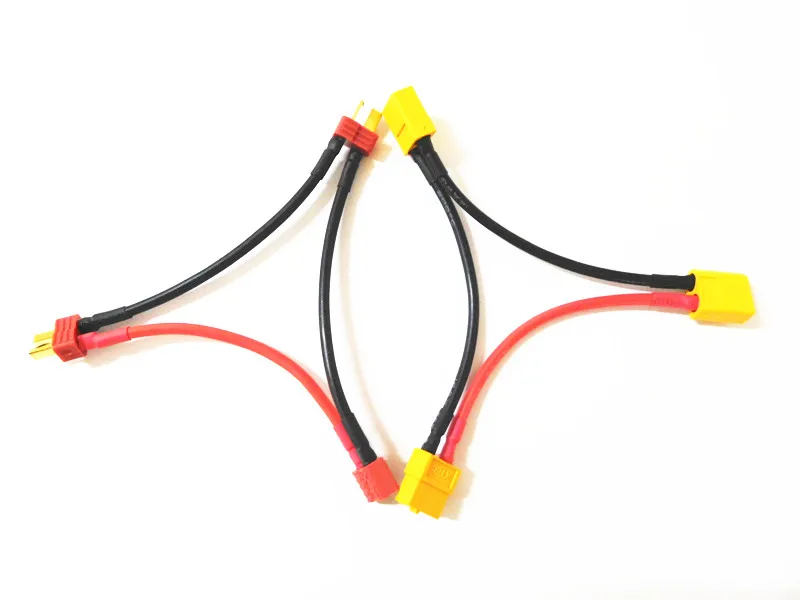 XT60 параллельные Deans T plug серии жгут батарея соединительный кабель двойной Расширение Y сплиттер силиконовый провод