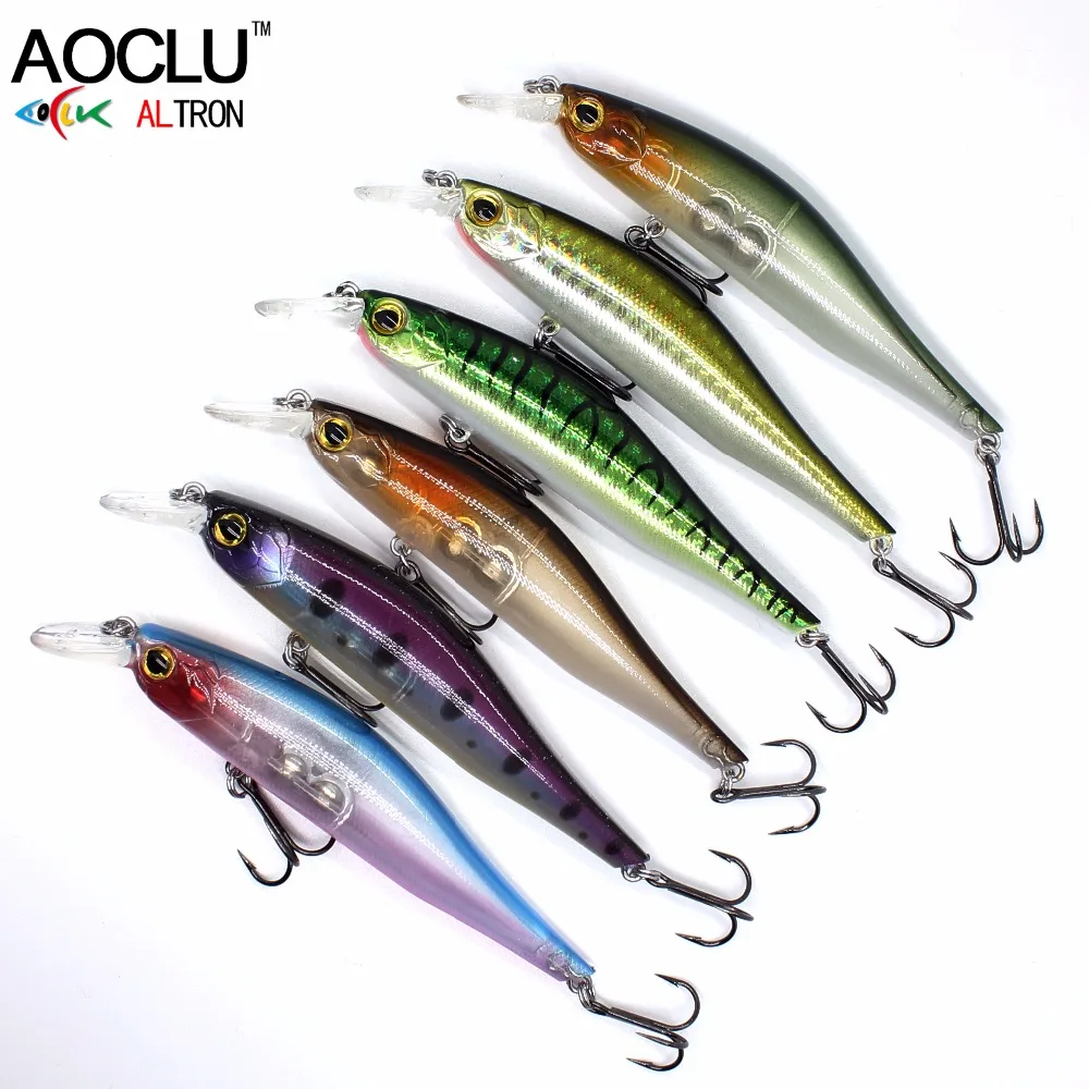 AOCLU новые воблеры 95 мм 13 г Тонущая жесткая Приманка Minnow кривошипная глубина 1 2 м