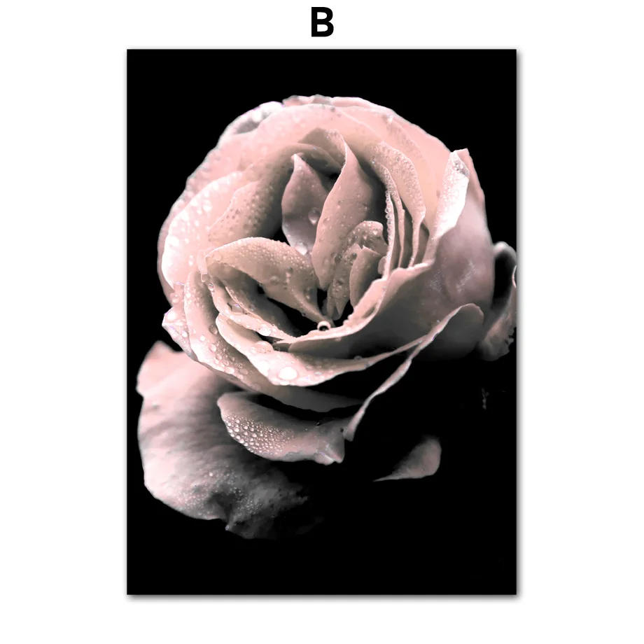 

Rose Flower Woman Love Fashion Salon Nordic Posters And Prints Wall Art Canvas Painting Wall Pictures For Living Room Home Decor