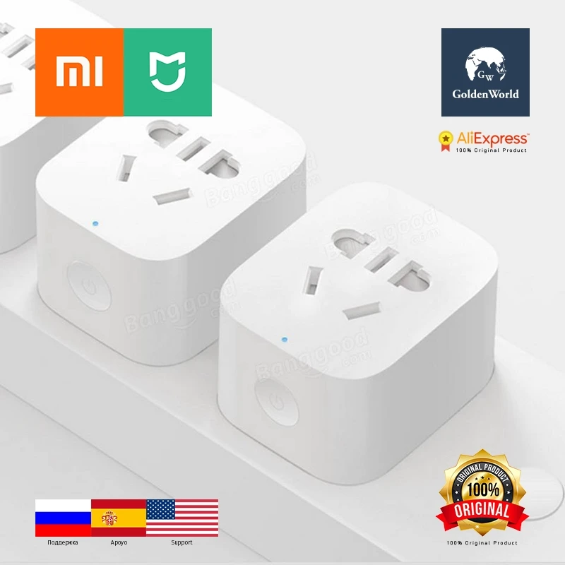 Оригинальный Xiaomi mijia умный дом zigbee версия Смарт гнездо работа с