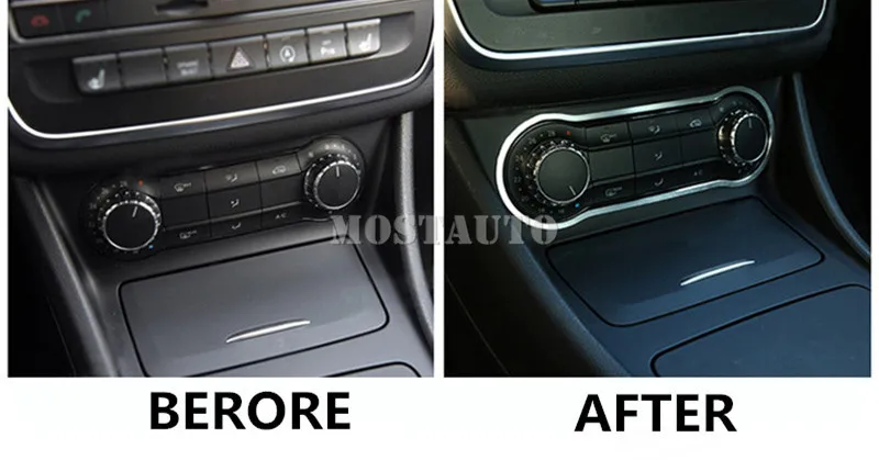Для Benz CLA C117 W117 внутренняя консоли воздуха Кнопка кондиционера накладка 2013- 1 шт