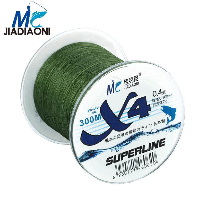 JIADIAONI 300M 4 Strands PE Fly Fishing Line Super Strong Japan Carp Accessories | Спорт и развлечения