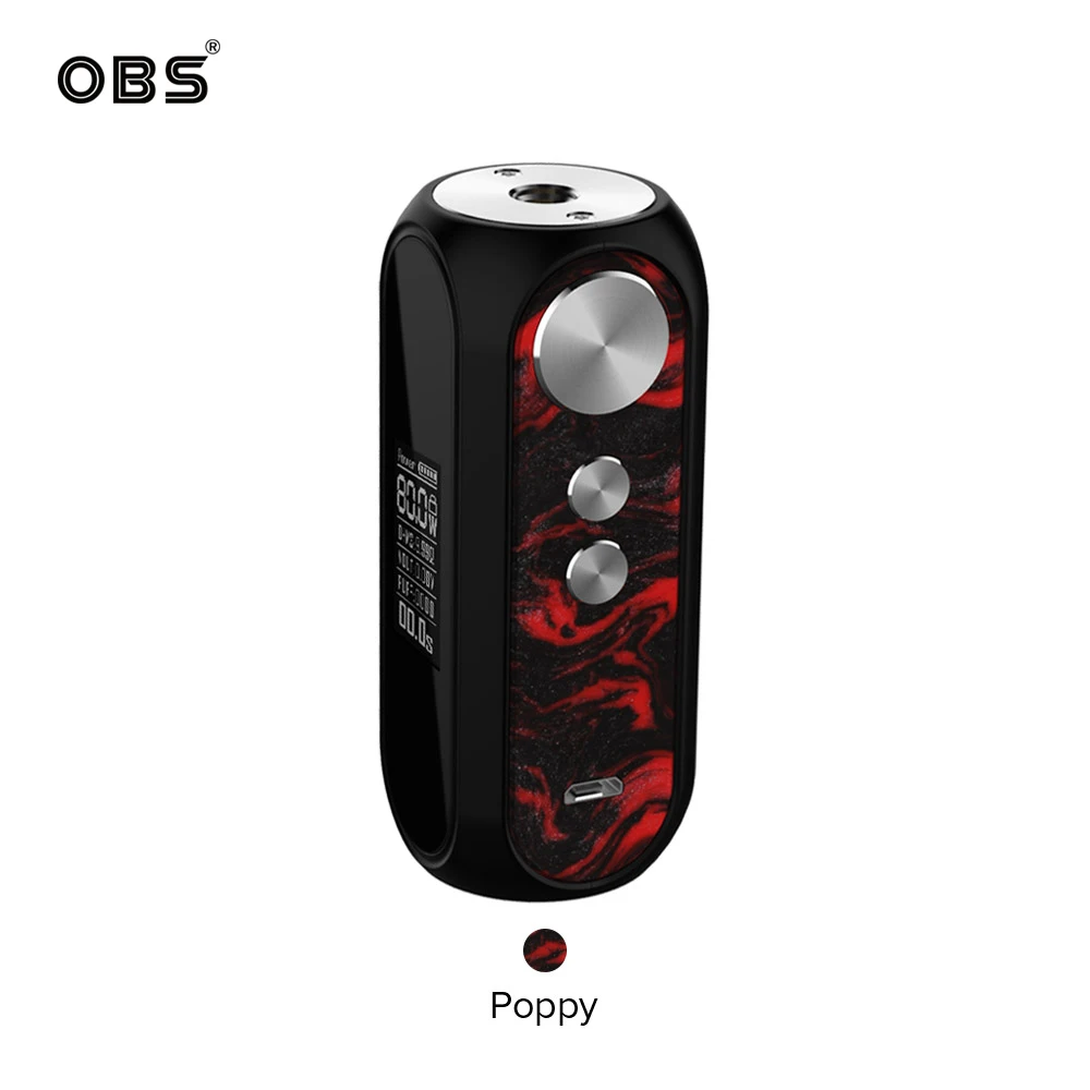 Оригинальный obs Cube VW Box MOD Смола 3000 мАч батарея электронная сигарета макс 80 Вт