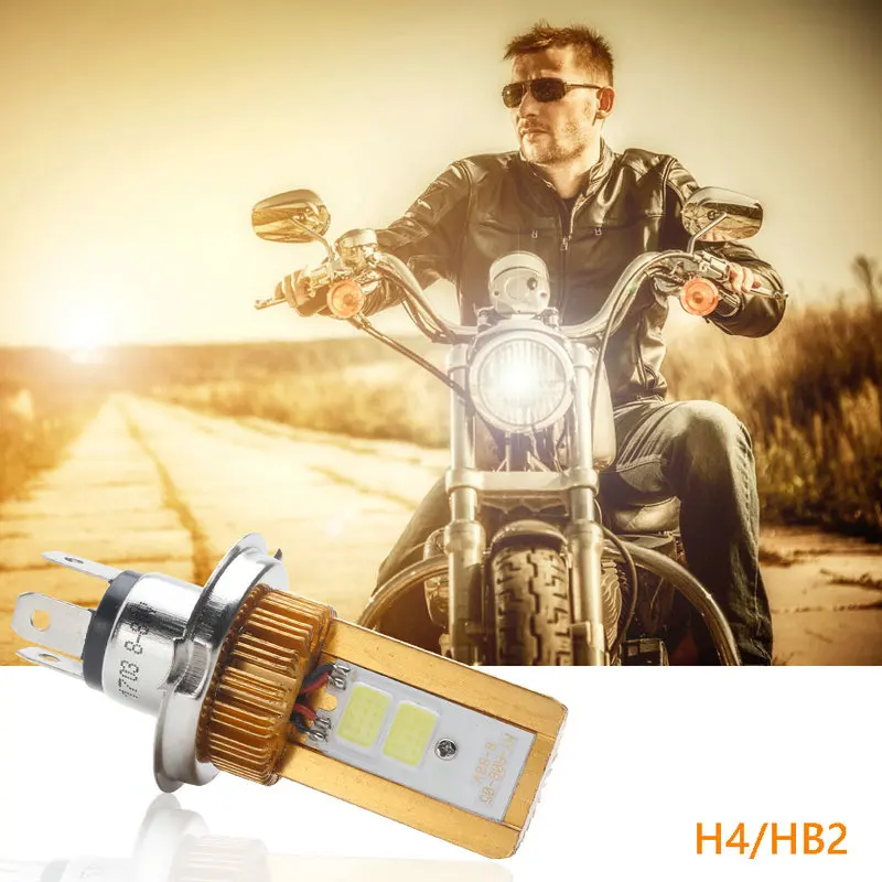 2018 г. светодиодные автомобильные лампы H4 мотоциклетные фары ампулы Cob 8 80 в 6000 лм