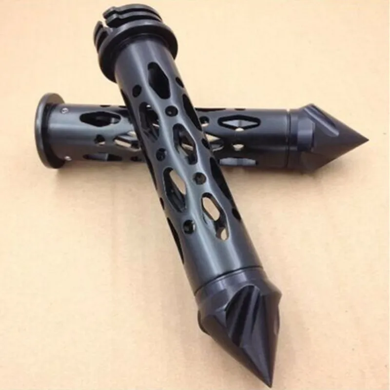 Черный хромированный руль 7/8 'དྷ мм с шипами рукоятка для Suzuki Honda CBR1000RR Yamaha R1