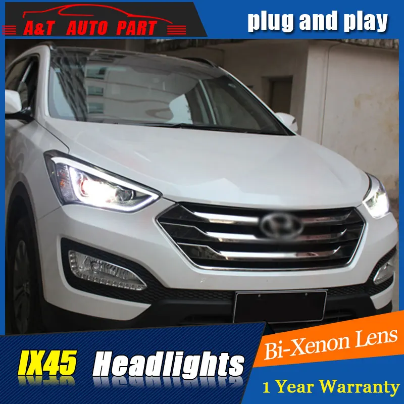 2013-2016 автомобильный Стайлинг для Hyundai IX45 светодиодный ные фары Новые SantaFe DRL линзы