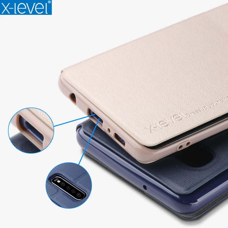 X Level модные Бизнес чехол для samsung S10 плюс из искусственной кожи откидной Чехол с