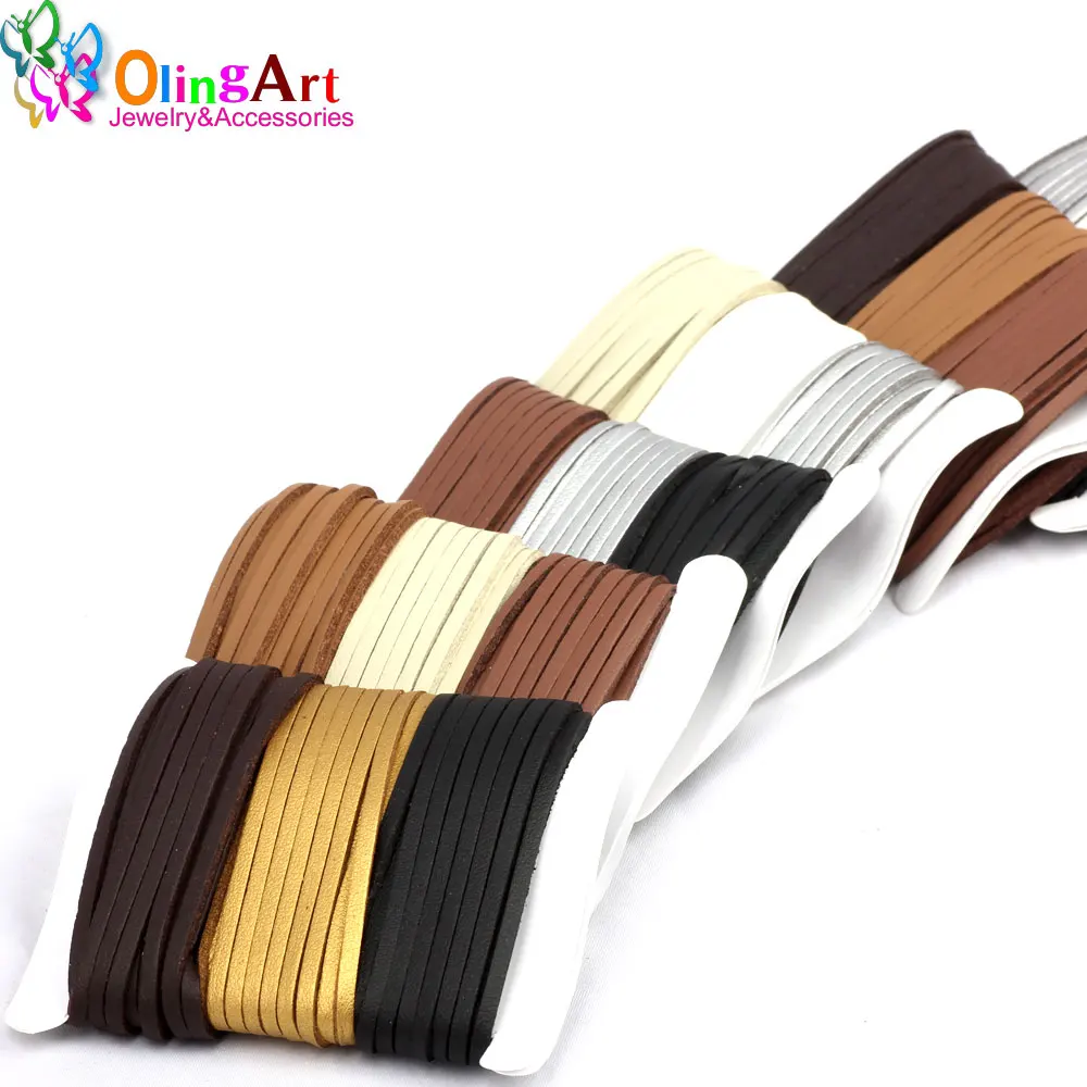 OlingArt 3*1 5 мм 9 м шнур из искусственной замши смешанные цвета аксессуары для женщин