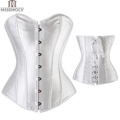 808 White Miss Moly стимпанк корсет готический бюстье Талия для похудения Cincher корректирующее белье 6XL размера плюс женская одежда Бурлеск - Цвет: 808 White