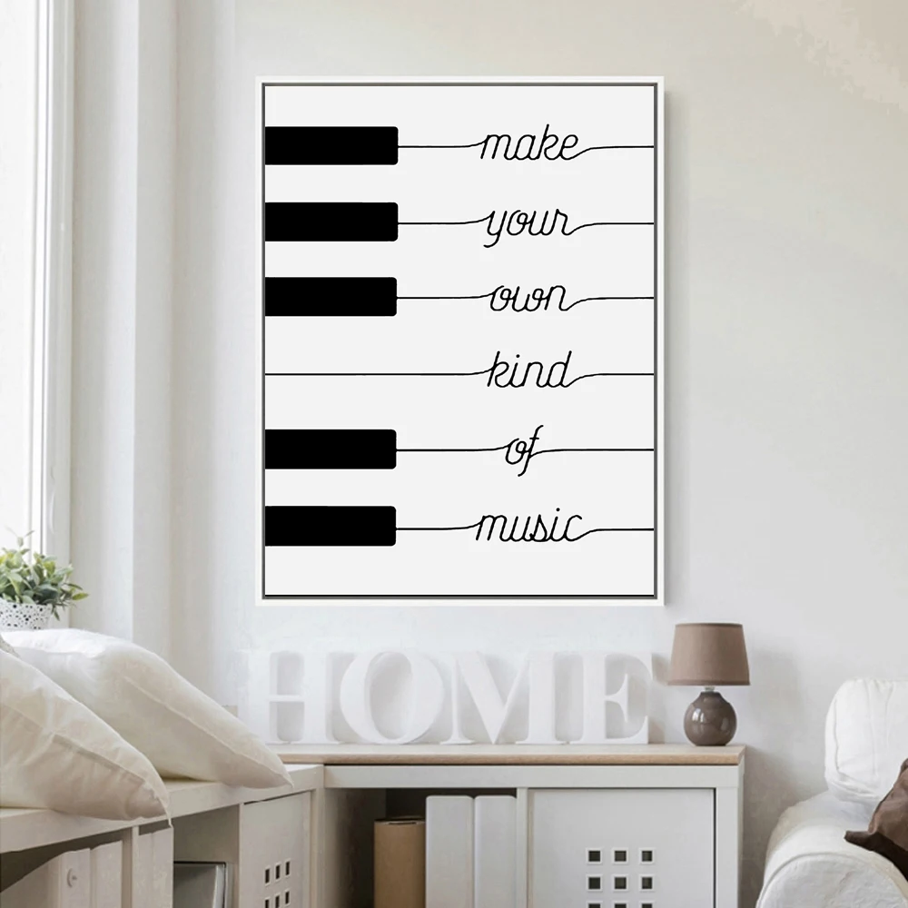 Сделай свой собственный музыкальный черно-белый постер Скандинавское