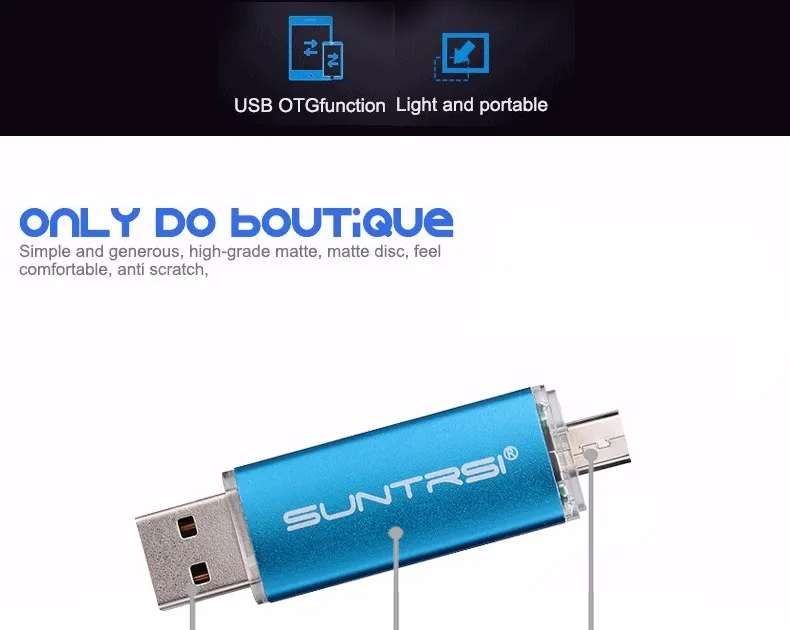 Suntrsi OTG USB флеш-накопитель 16 Гб 32b флеш-накопитель 8 Гб usb флеш-накопитель для смартфона usb флешка для компьютера реальная емкость 64 ГБ 4 ГБ