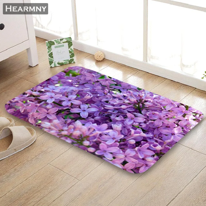 Напольный сиреневый коврик на заказ для пола/ванной/кухни/пляжа фланелевый