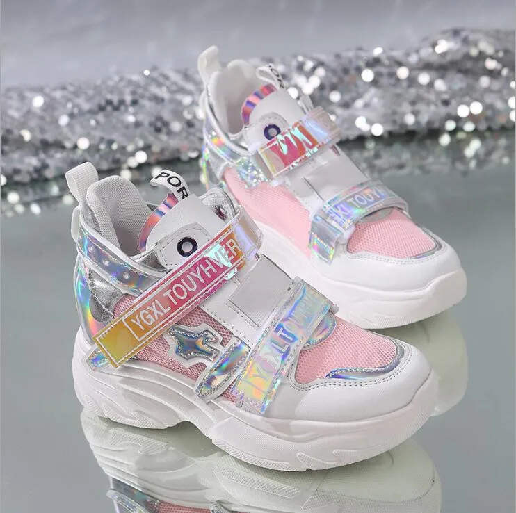 Женские кроссовки на платформе белые повседневные кожаные Chaussure Femme 2019 | Обувь