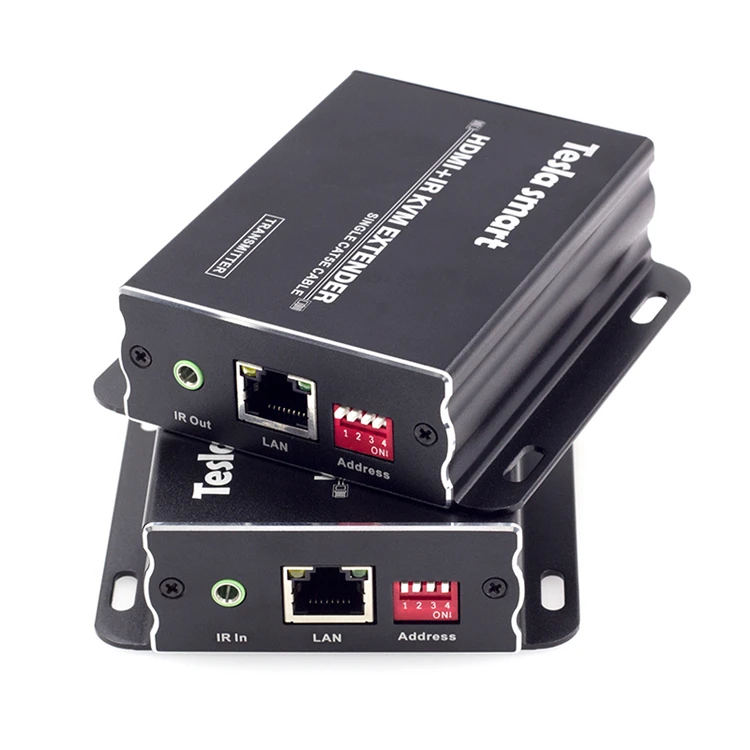 Тесла smart сети IP KVM удлинитель для головок Высокое качество 120 м USB HDMI KVM удлинитель CAT5e/6 TCP/IP(1 удлинитель для головок TX+ 1 удлинитель для головок RX