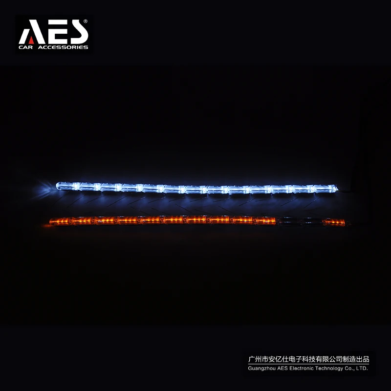AES 2 шт. двойной Цвет светодиодный Кристалл дневные ходовые огни светильник 50 см