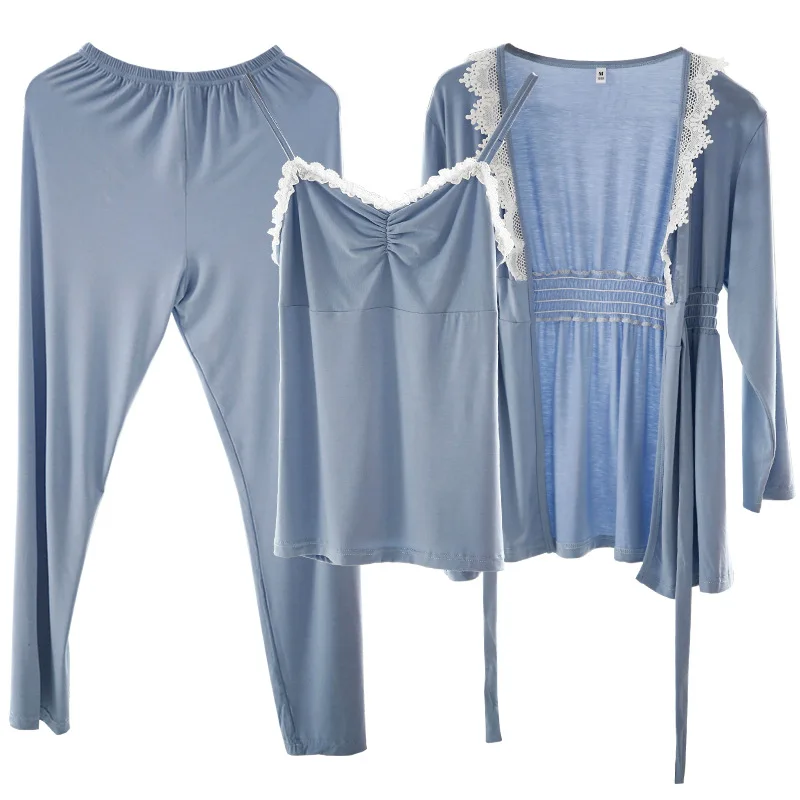 Женская пижама с длинным рукавом и V-образным вырезом | одежда