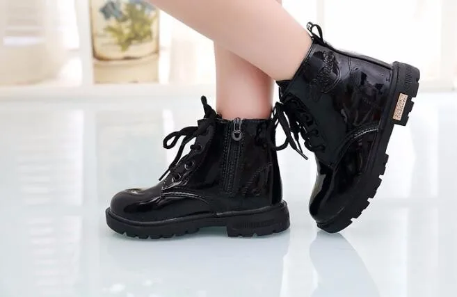 Новые модные детские ботинки; Chaussure Enfant; зимняя обувь для мальчиков и девочек; детская непромокаемая обувь; кожаные детские кроссовки