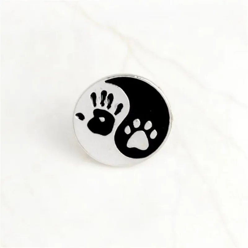 1 шт. Новый китайский стиль сплетни собака коготь металлический значок украшения