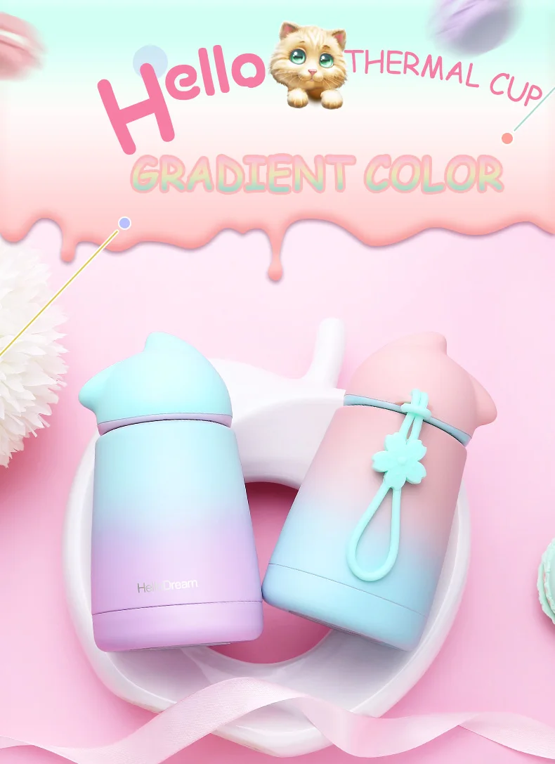 300MLRabbit чашка-термос, бутылка для горячей воды, Термокружка для детей, милая Термокружка, детский стакан, Термокружка Из Нержавеющей Стали
